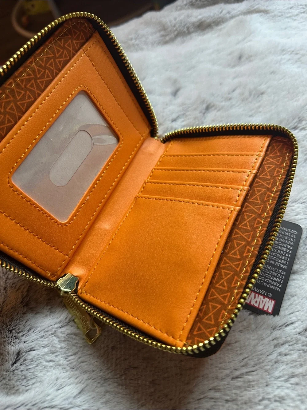 Loungefly Orange and Gray 'Danger: Multiverse' Zip Wallet